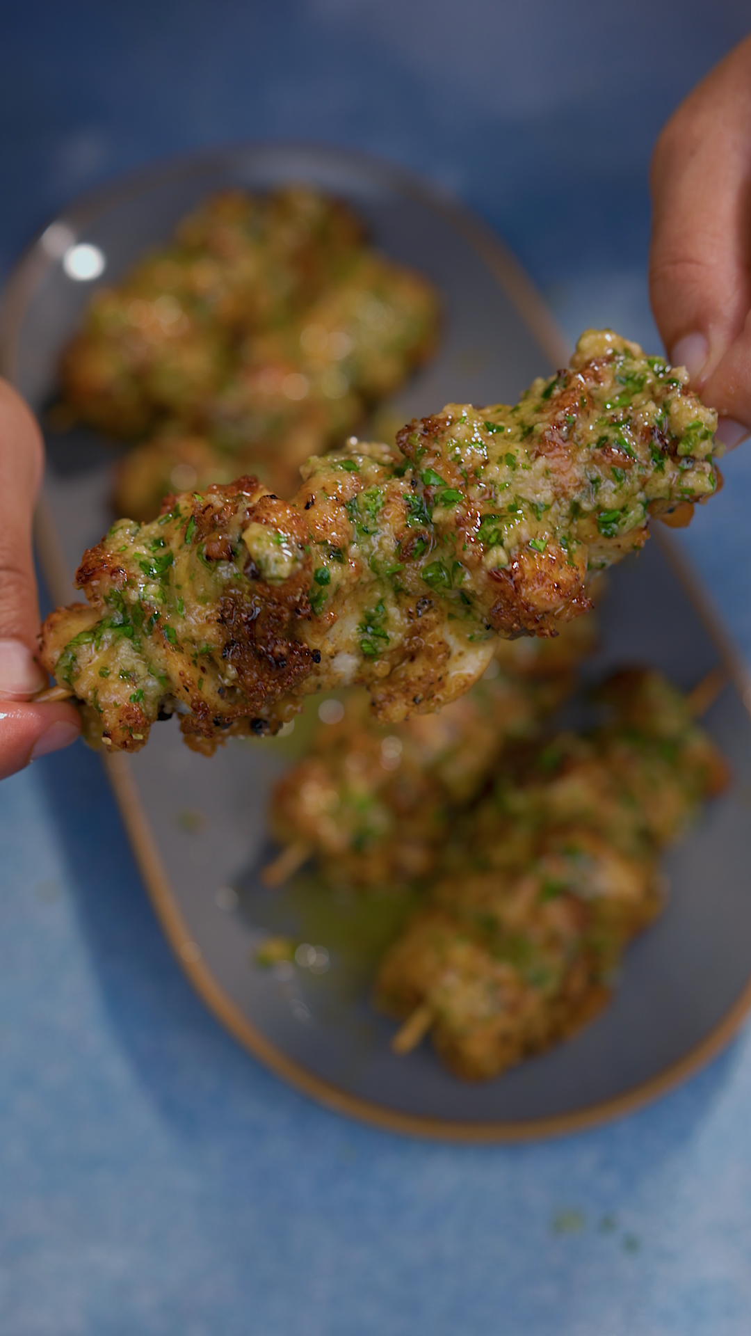 Garlic Parmesan Chicken Skewers